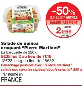 Monoprix PIERRE MARTINET Salade de quinoa croquant offre