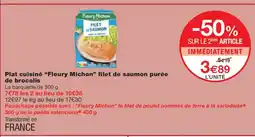 Monoprix FLEURY MICHON Plat cuisiné filet de saumon purée offre