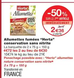 Monoprix HERTA Allumettes Fumées conservation sans nitrite offre