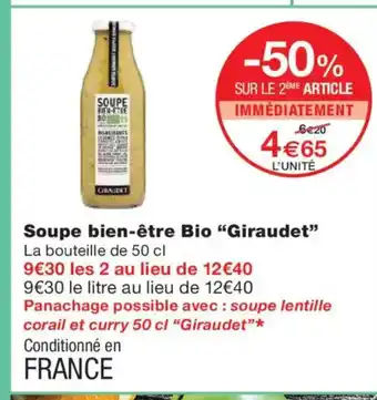 Monoprix GIRAUDET Soupe bien-être Bio offre