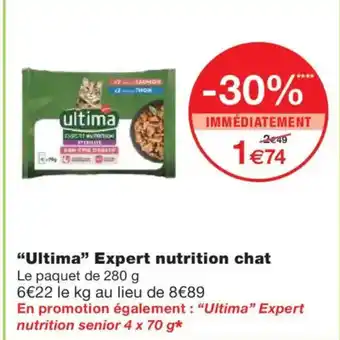 Monoprix ULTIMA Expert nutrition chat offre