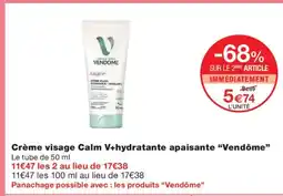 Monoprix VENDÔME Crème visage Calm V+hydratante apaisante offre