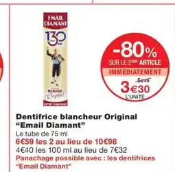 Monoprix EMAIL DIAMANT Dentifrice blancheur Original offre