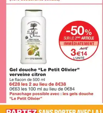 Monoprix LE PETIT OLIVIER Gel douche verveine citron offre