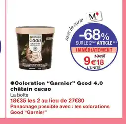 Monoprix GARNIER Coloration Good 4.0 châtain cacao offre