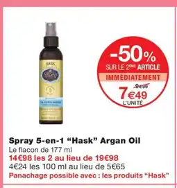 Monoprix HASK Spray 5-en-1 Argan Oil offre