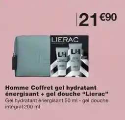 Monoprix LIERAC Homme Coffret gel hydratant énergisant + gel douche offre