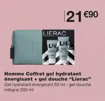 Monoprix LIERAC Homme Coffret gel hydratant énergisant + gel douche offre