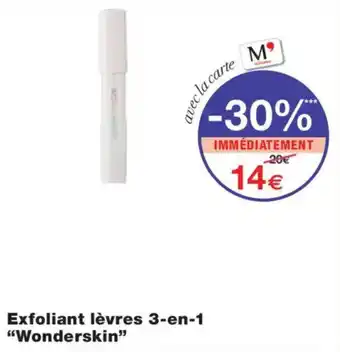 Monoprix WONDERSKIT Exfoliant lèvres 3-en-1 offre