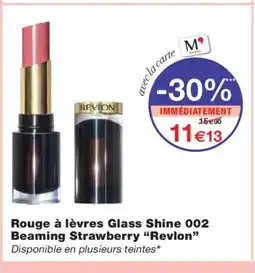 Monoprix REVLON Rouge à lèvres Glass Shine 002 Beaming Strawberry offre