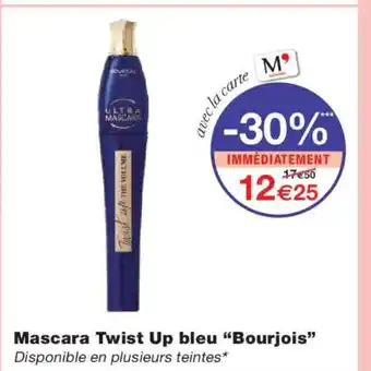 Monoprix BOURJOIS Mascara Twist Up bleu offre