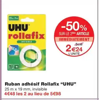 Monoprix UHU Ruban adhésif Rollafix offre