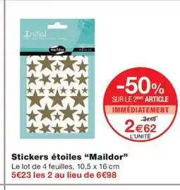 Monoprix MALIDOR Stickers étoiles offre