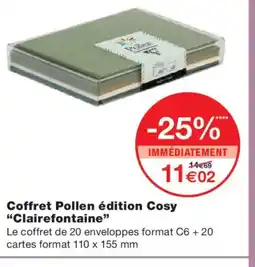 Monoprix CLAIREFONTAINE Coffret Pollen édition Cosy offre
