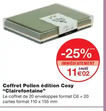 Monoprix CLAIREFONTAINE Coffret Pollen édition Cosy offre