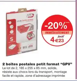 Monoprix GPV 2 boites postales petit format offre