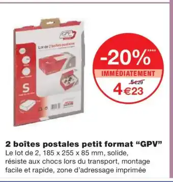 Monoprix GPV 2 boites postales petit format offre