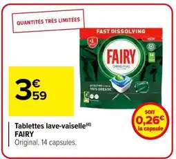 Carrefour Tablettes Lave-Vaisselle Fairy offre