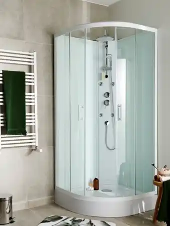 Brico Dépôt Cabine de douche hydromassante onega 85 x 85 offre