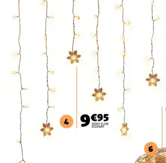 Gifi Rideau lumineux flocon de neige 76 led offre