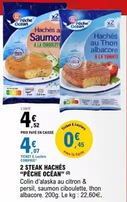 E.Leclerc 2 steak hachés offre
