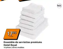 Action Ensemble de serviettes premiums hotel royal offre