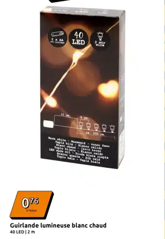 Action Guirlande lumineuse blanc chaud offre