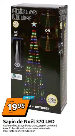 Action Sapin de noël 370 led offre