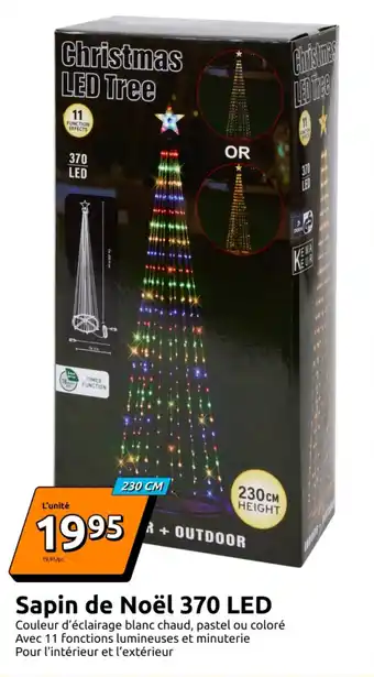 Action Sapin de noël 370 led offre
