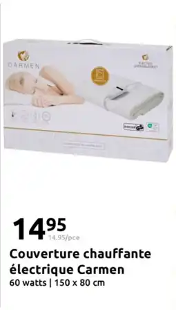 Action Couverture chauffante électrique carmen offre
