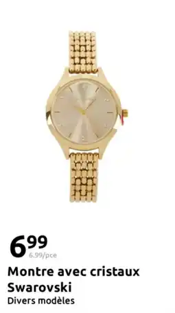 Action Montre avec cristaux swarovski offre