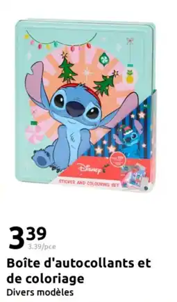 Action Boîte d'autocollants et de coloriage offre