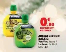 Super U Jus de citron baltic offre