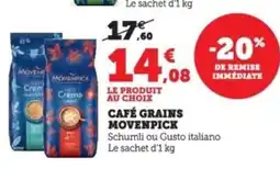 Super U Café grains movenpick offre
