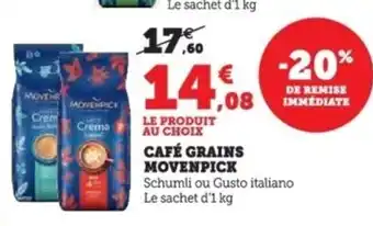 Super U Café grains movenpick offre