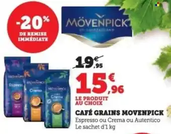 Super U Café grains movenpick offre