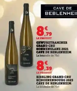 Super U Gewurztraminer grand cru sohnenglanz 2021 cave de beblenheim offre