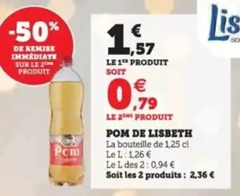 Super U Pom de lisbeth offre