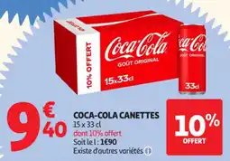 Auchan Supermarché Coca-cola canettes offre