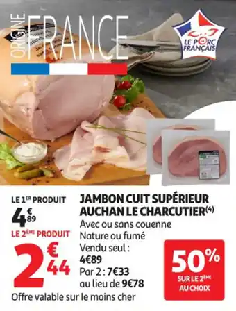 Auchan Supermarché Jambon cuit supérieur auchan le charcutier offre