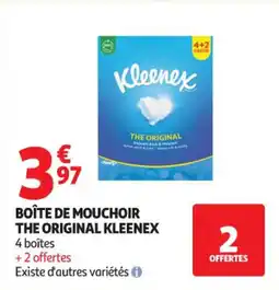 Auchan Supermarché Boîte de mouchoir the original kleenex offre