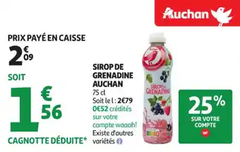 Auchan Supermarché Sirop de grenadine auchan offre
