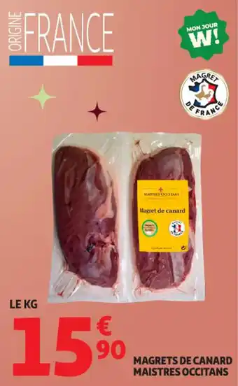 Auchan Supermarché Magrets de canard maistres occitans offre