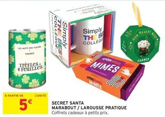 Intermarché Express Secret santa marabout larousse pratique offre