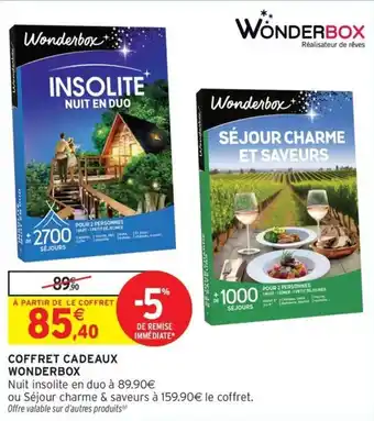 Intermarché Express Coffret cadeaux wonderbox offre