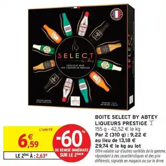 Intermarché Express Boite select by abtey liqueurs prestige offre