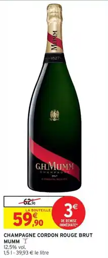 Intermarché Express Champagne cordon rouge brut mumm offre