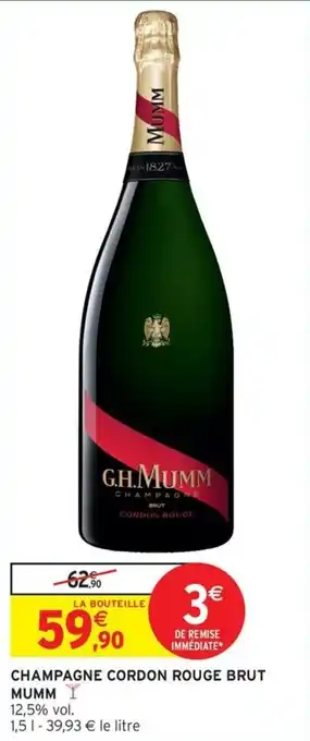 Intermarché Express Champagne cordon rouge brut mumm offre