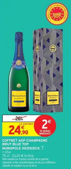 Intermarché Express Coffret aop champagne brut blue top monopole heidsieck offre