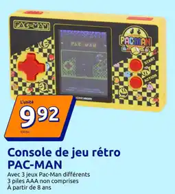 Action Console de jeu rétro pac-man offre
